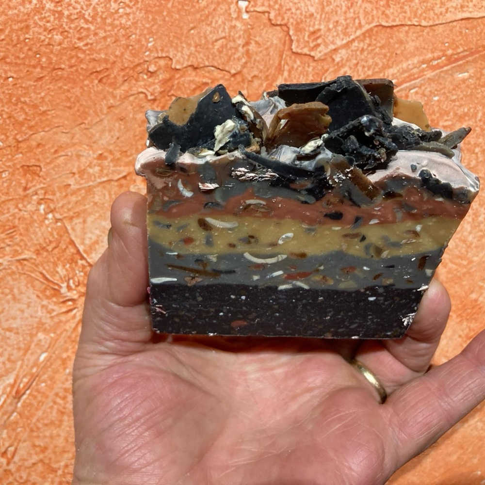 Handcrafted Artisan Soap - Black and Brown